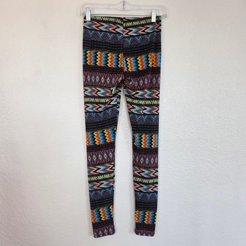 Body Central Leggings Womens Multi Color Tribal Print Stretchy Pants Size‎ M